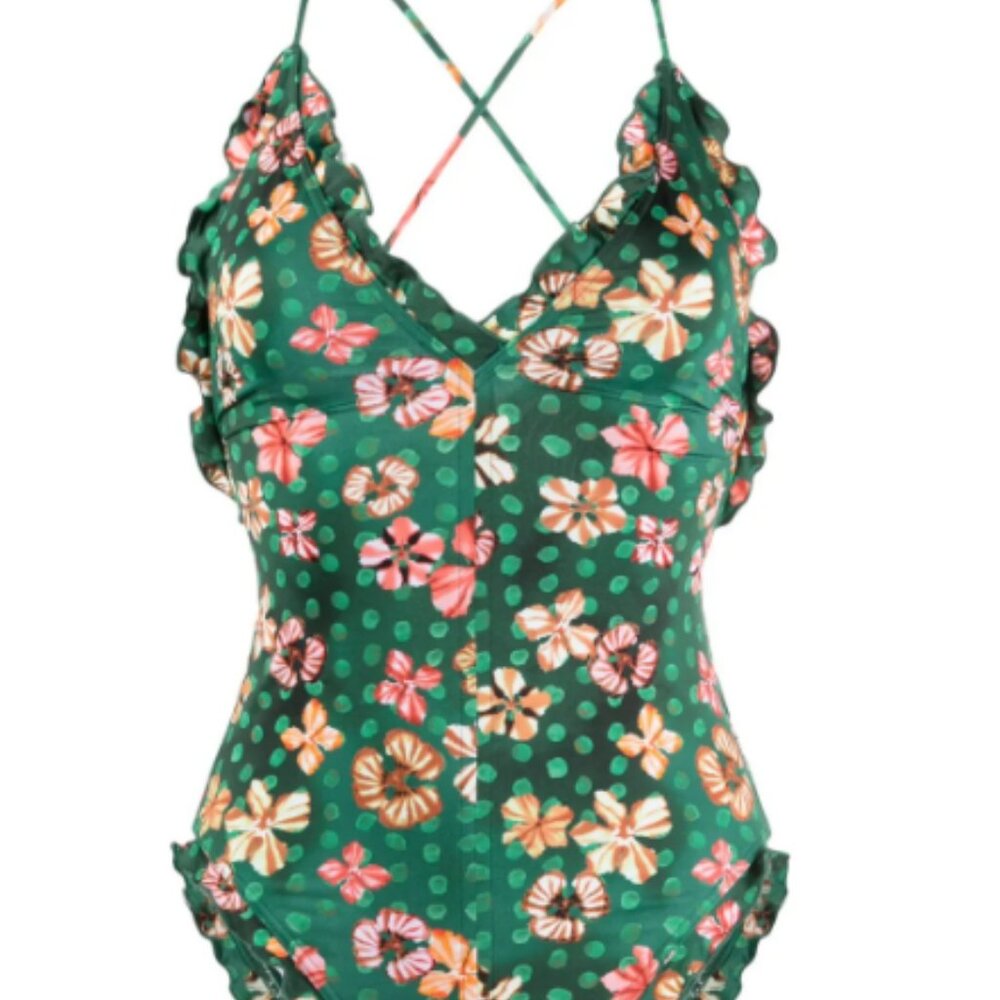 Ulla Johnson Giordana floral-print swimsuit New With Tags Size Large